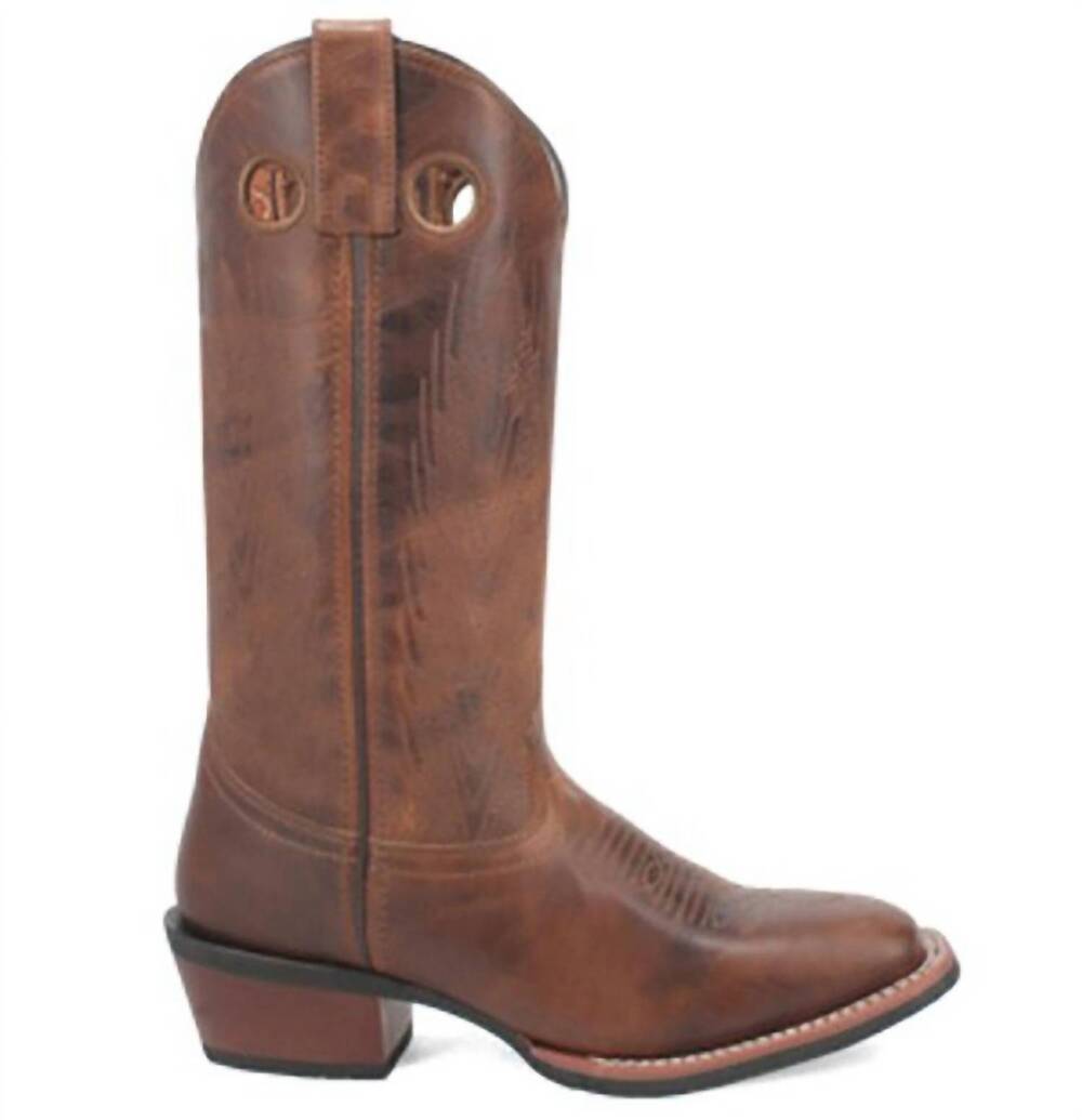 NEW LAREDO women's leather wide square toe boot in tan